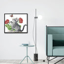 14CT Printed Partial Cross Stitch DIY Flower Cat Hand Painting Room Decoration