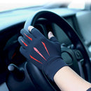 Fishing Catching Gloves Outdoor Sport Anti-slip 2 Cut Finger Mittens (Red) Newly