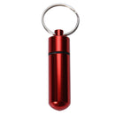 Portable Aluminum Pill Bottle Box Case Waterproof Tablets Drug Holder Keychain