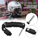 Helmet Code Lock Anti-theft Cable Lockstitch Motorcycle Locks 4 Digit Password