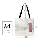 Snow scenePrinted Shoulder Shopping Bag Casual Large Tote Handbag (40*40cm)
