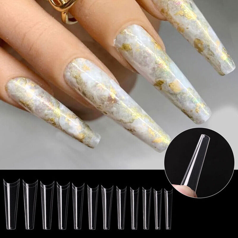 240pcs/Box Full Cover False Nails Manicuring Tip Artificial Nail Art Decorati