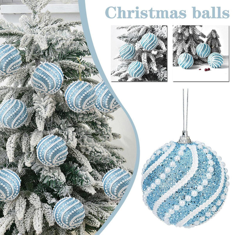 Christmas Tree Decoration Xmas Balls Ornaments 8cm Pendant Ball BLUE#