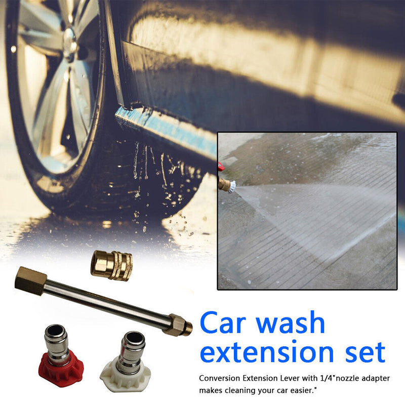 Car Water Gun Extension Rod Kit High Pressure Washer Connector Nozzles Jet