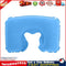 PVC U-Shaped Inflatable Air Pillows Portable Break Neck Pillow (Sky Blue) Newly