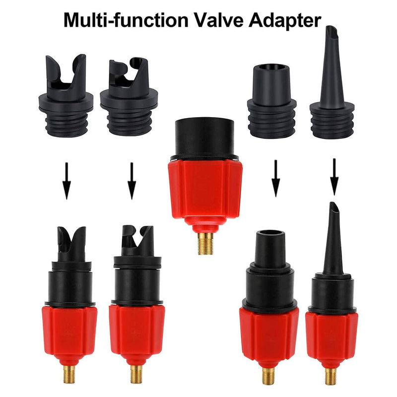 Air Valve Adapter Inflatable Rowing Rubber Boat Paddle Canoe Pump Compressor