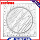 Multi-function Rotating Drawing Template Art Design Construction Geometry Ruler