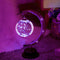 LED Globe Rattan Ball Lamp-Wrought Iron Rattan Hemp Ball Light (Purple) Newly