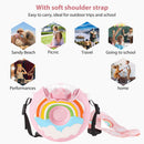 380ml Donut Water Bottle - Sport Straw Drink Bottle for Kids (Rainbow Pink)