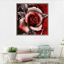 Rose DIY Round Diamond Painting Embroidery Kits Cross Stitch Craft Decor/A