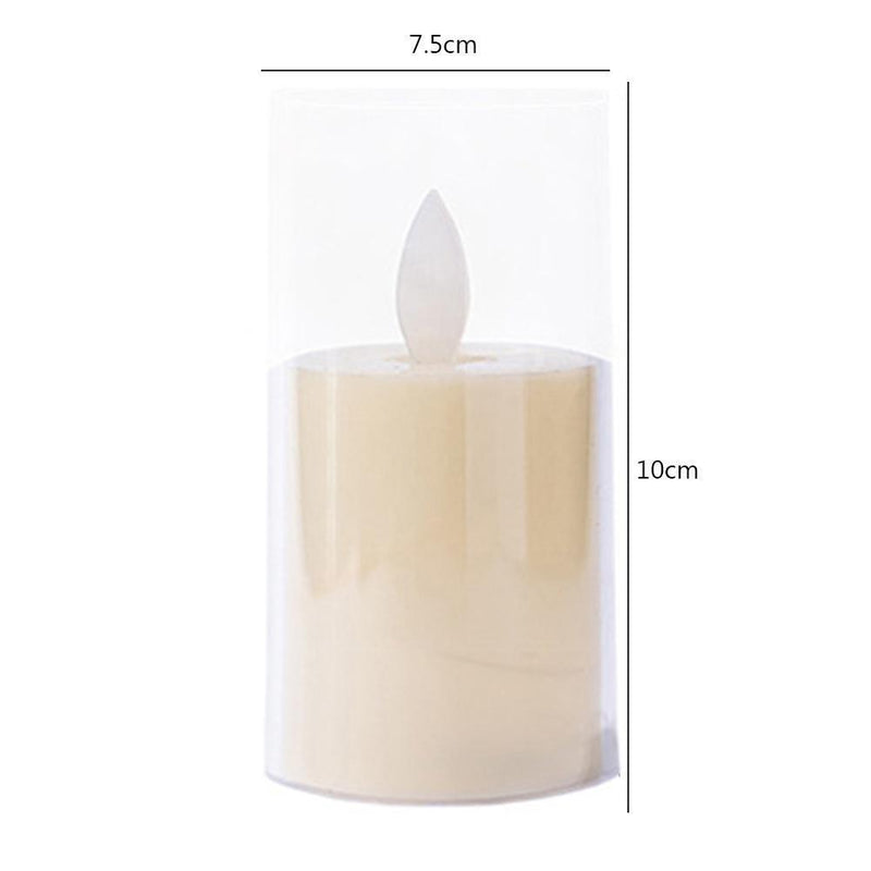 Flameless Candle Lights Electronic Tealight Wedding Home Room Decor (7.5x10cm)