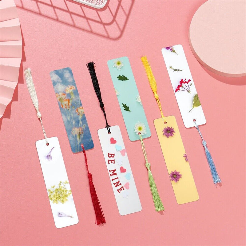DIY Aluminum Crafts Sublimation Bookmark White Blank Bookmarks with Tassels