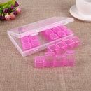 28 Slots Storage Box Nail Art Rhinestone Jewelry Display Case (Purple) Newly