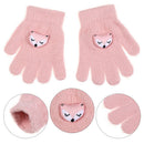 Cartoon Children's Warm Gloves Mink Knitted Gloves Half-finger Gloves