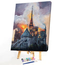 DIY Digital Oil Paint By Number Notre Dame De Paris
