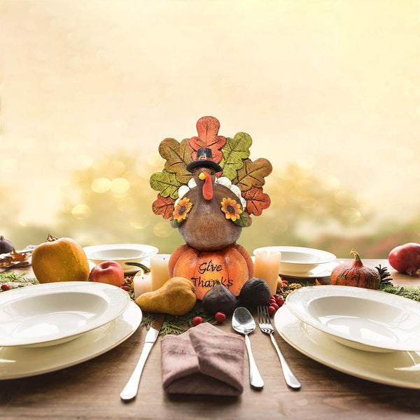 Decoration Ornament Outdoor Pumpkin Statue Statuette Halloween Pumpkin Turkey