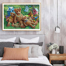 Diamond Painting DIY Cartoon bear Full Drill Round Wall Picture