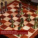International Chess Set, Standard Chess Board Metal Pieces Kit for Kids Adu