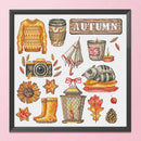 11CT Printed Full Cross Stitch DIY Autumn Scene Hand Painting Room Decoration