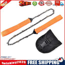 Outdoor Camping Orange Braided Handle Hand Zipper Saw Survival Equipment