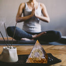 Crystal Pyramid Crystal Points Energy Generator for Reiki Healing Meditation