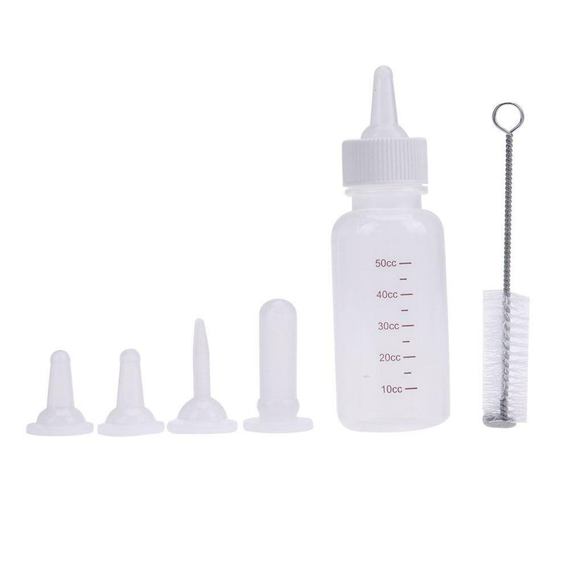 6pcs Puppy Kitten Feeding Bottle Pet Dog Cat Nursing Water Milk Feeder Kit