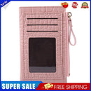 Retro Women PU Alligator Pattern Card Holder Contrast Color Wallet (Pink)