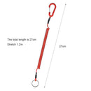 Portable Fishing Lanyard Rope Wire Steel Anti-lost Keychain Lock Tackle Tool