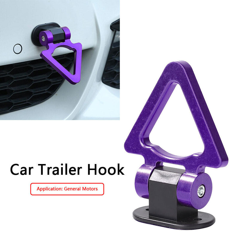 Decorative Car Trailer Hook Racing Triangle Style Bumper Tow Hook (Purple) Newly