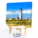 20X20cm Oil Paint By Numbers Lighthouse Frameless Picture Crafts Home Decorat