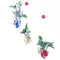 4 Metal Tubes Flowers Wind Chime Garden Door Windows Hang Ornament (Red)