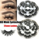 Fluffy Hair Dramatic Long False Eyelashes 8D Mink 25mm Lash Lash Extension