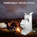 Outdoor Camping Wood Stove Folding Picnic Rocket Burner BBQ Cooking Stove F7X0
