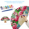 Flamingo Oil Paint Folding Fan By Numbers DIY Painted Art Craft Home Decor