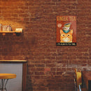 Cups on Cat Head Retro Metal Plate Tin Sign Plaque Poster for Bar Club Cafe