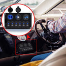 Waterproof For Car RV LED Rocker Switch Panel Dual USB Port 6 Gang 12V/24V