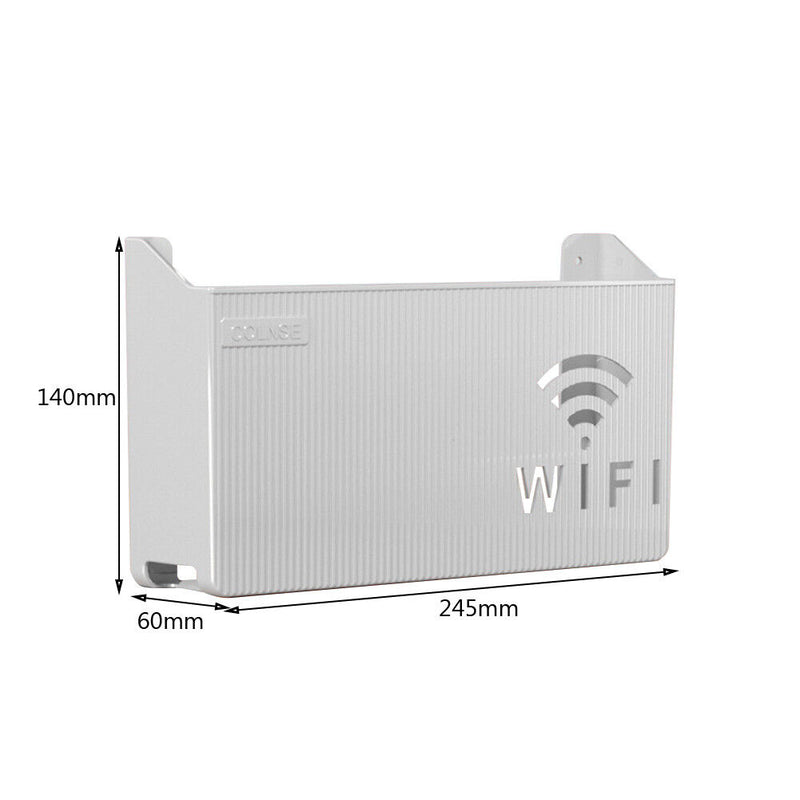 #A Wireless Wifi Router Storage Box Hollow-out Thickened Iron Plug Shelf Home De