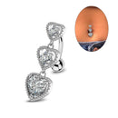 Piercing Belly Button Nail Body Jewelry Crystal Jewelry 3 Layers Love Diamonds*