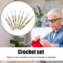 #A 8pcs Printed Crochet Hook Kit Aluminum Yarn Stitching Weaving Needles Tools