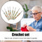 #A 8pcs Printed Crochet Hook Kit Aluminum Yarn Stitching Weaving Needles Tools