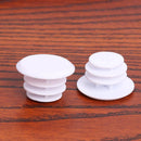 2pcs Bicycle Handlebar Plug Plastic Mountain Bike Grips End Covers (White) Newly