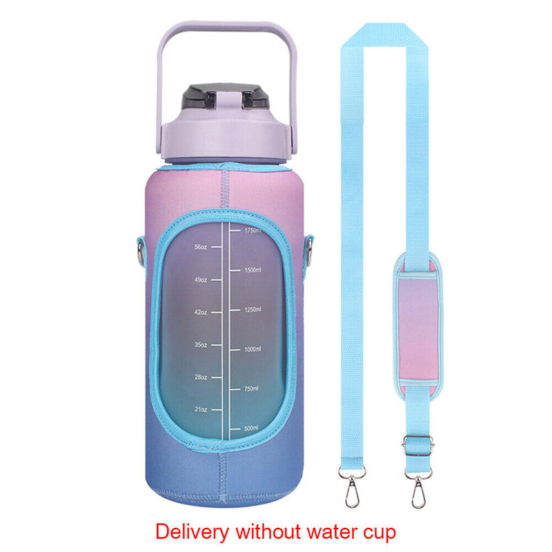 2L Water Bottle Cover Neoprene Handheld Crossbody Shoulder Kettle Carrier H