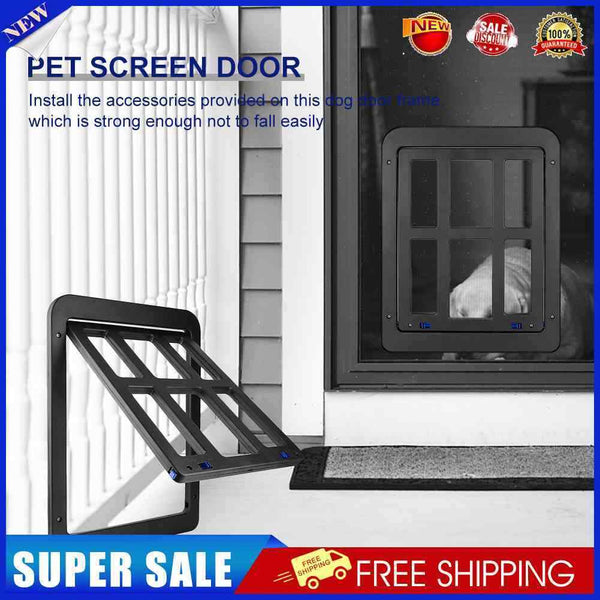Pet Lockable Safety Screen Door for Sliding Door Window Medium Large Pet Supply