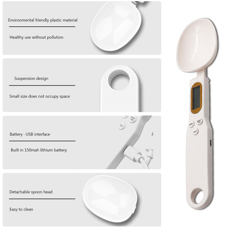 Electronic Measuring Spoon 0.1g/500g High Precision USB Home Kitchen Scales