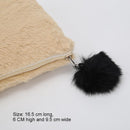 Cute Soft Plush Pencil Canvas Stationery Bag Case Cosmetic Pouch Student Supp