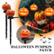 2 Pack Solar Powered Jack-O-Lantern Gar Halloween Decorations Outdoor~