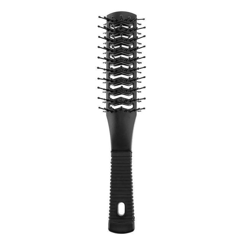 everpert Double Side Comb Black Plastic Anti-Tangle Brush Wide Teeth Brushes