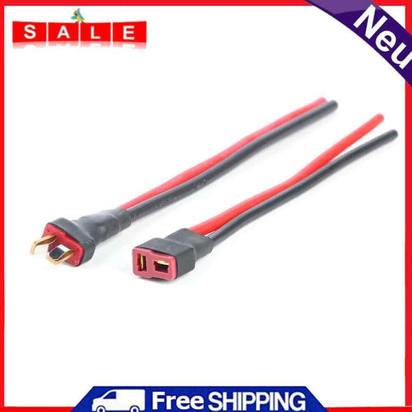 2pcs Li-ion Battery Cable Wire Connector T Type Connector Charger Plug Socket