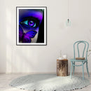 5D DIY Full Drill Round Shape Butterfly Eyes Rhinestone Diamond Drawing for Home