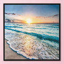 Full Embroidery Kits Seaside Sunset 11CT Stamped Needlework Home Decoration